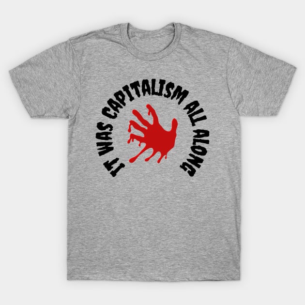 Bloody Capitalism T-Shirt by Yas R